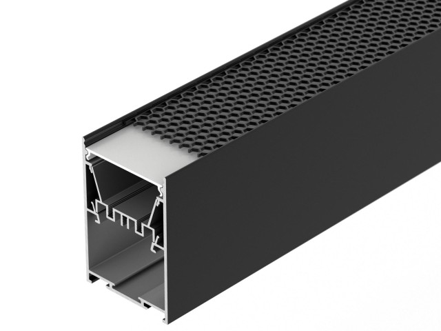 Профиль LINE-5075-HONEYCOMB-2000 BLACK (Arlight, Алюминий) фото:3