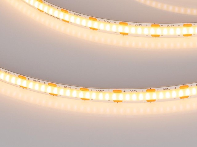 Лента COB-X360-8mm 5V Warm2700 (5 W/m, IP20, CSP, 5m) (Arlight, -) фото:2