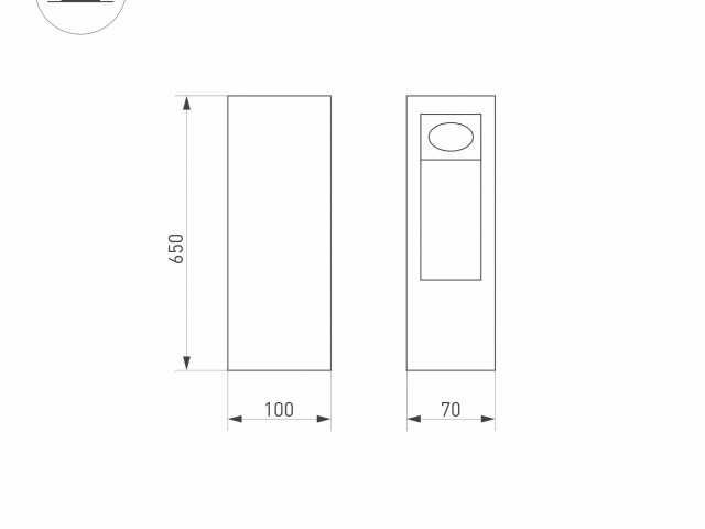 Светильник LGD-MARK-BOLL-H650-7W Warm3000 (GR, 60 deg, 230V) (Arlight, IP54 Металл, 3 года) фото:8