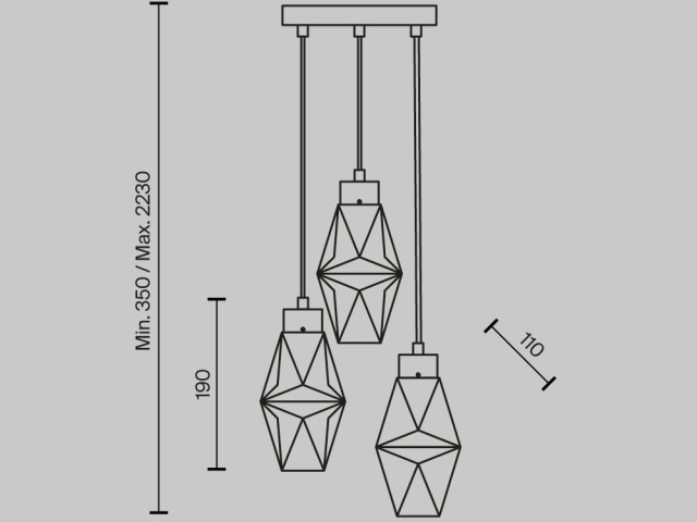 Подвесной светильник Maytoni MOD325PL-03G фото:3
