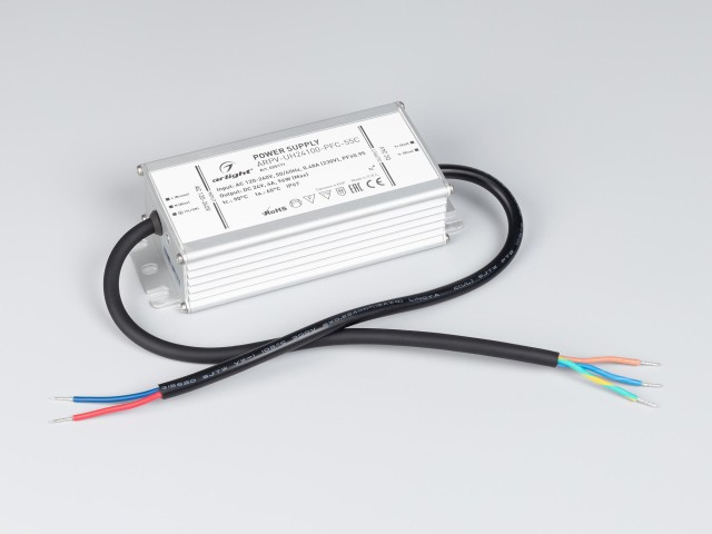 Блок питания ARPV-UH24100-PFC-55C (24V, 4.2A, 100W) (Arlight, IP67 Металл, 5 лет) фото:1