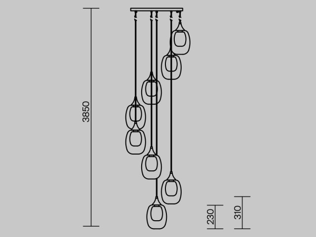 Подвесной светильник Maytoni MOD016PL-08BS1 фото:7