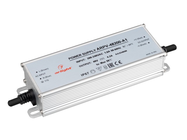 Блок питания ARPV-48200-A1 (48V, 4.2A, 200W) (Arlight, IP67 Металл, 3 года) фото:4