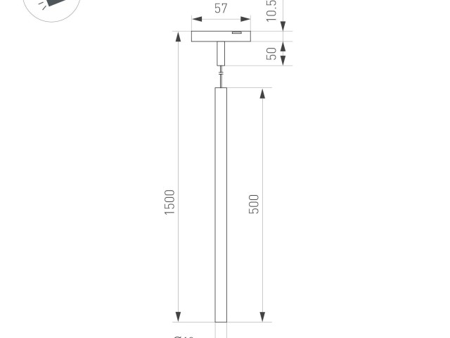 Светильник MAG-MICROCOSM-SPOT-HANG-R18-L500-3W Day4000 (BK, 24 deg, 24V) (Arlight, IP20 Металл, 3 года) фото:2