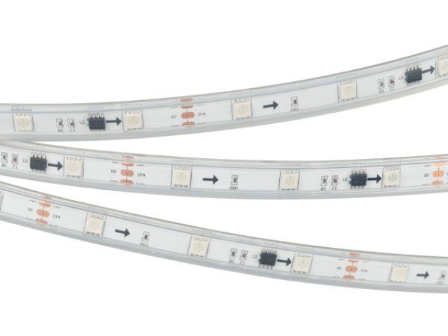 Лента герметичная SPI-P-B30-12mm 12V RGB-PX3 (7.2W/m, IP66, 5060, 5m) (Arlight, бегущий огонь) фото:2