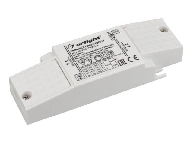 Блок питания ARJ-10-PFC-TRIAC-A (10W, 200-350mA) (Arlight, IP20 Пластик, 5 лет) фото:3