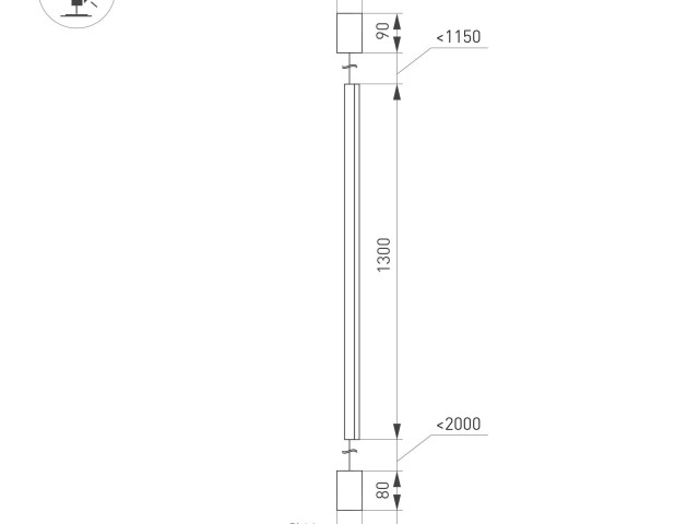 Светильник SP-TABOO-FLOOR-S1300-14W Warm3000 (BK, 90 deg, 230V) (Arlight, IP20 Металл, 3 года) фото:2