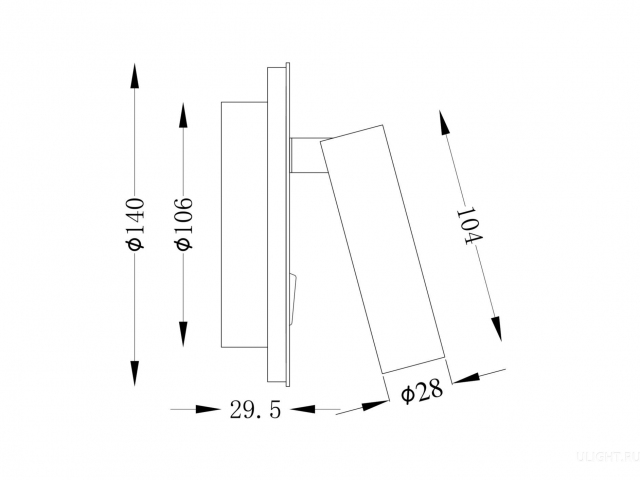 Настенный светильник (бра) Technical C176-WL-01-6W-MG фото:6