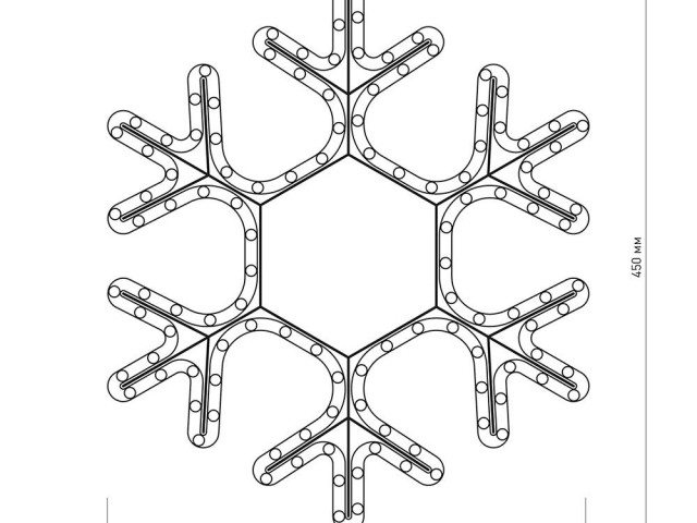 Фигура ARD-SNOWFLAKE-M7-450x375-108LED Warm (230V, 6.5W) (Ardecoled, IP65) фото:3