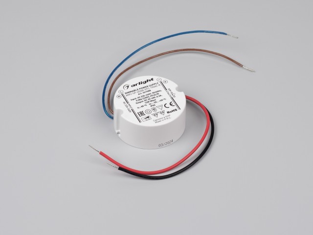 Блок питания ARPJ-SP-40300-PFC-TRIAC-R (12W, 20-40V, 300mA) (Arlight, IP65 Пластик, 5 лет) фото:1