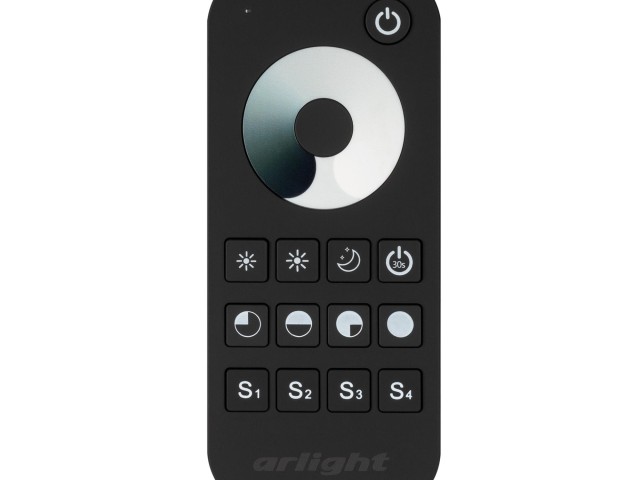 Пульт SMART-R24-DIM Black (1 зона, 2.4G) (Arlight, IP20 Пластик, 5 лет) фото:1