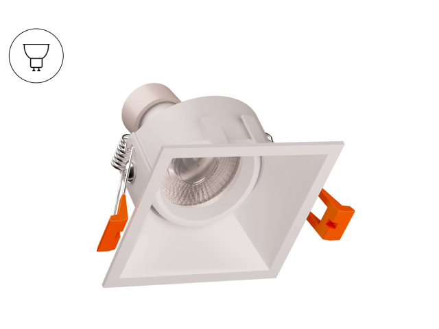 Рамка для LED модуля POINT-S Twist  (RAL9003 — MR16/GU10) фото:1
