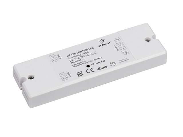 Контроллер SR-1009LC-RGB (12-24V, 180-360W, S) (Arlight, IP20 Пластик, 3 года) фото:3