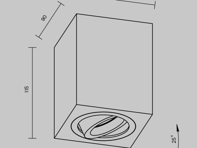 Потолочный светильник Technical C017CL-01W фото:1