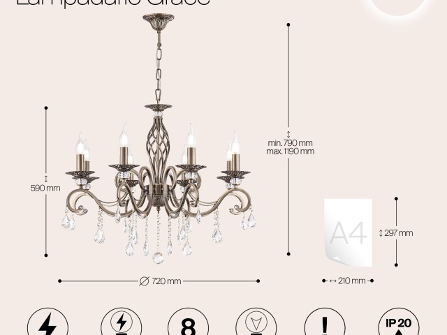 Люстра Maytoni RC247-PL-08-R фото:6