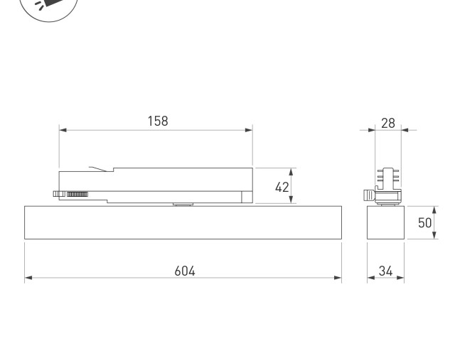 Светильник LGD-FLAT-4TR-S605-25W Warm3000 (BK, 100 deg, 230V) (Arlight, IP20 Металл, 3 года) фото:7