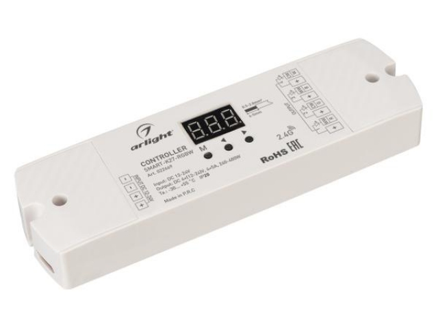 Контроллер SMART-K27-RGBW (12-24V, 4x5A, 2.4G) (Arlight, IP20 Пластик, 5 лет) фото:2