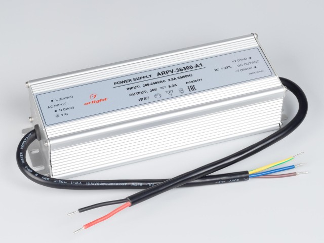 Блок питания ARPV-36300-A1 (36V, 8.3A, 300W) (Arlight, IP67 Металл, 3 года) фото:7