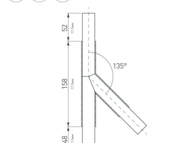 Тройник PLS-LOCK-H25-T135L левый (с экраном MAT-L) (Arlight, Металл) фото:1