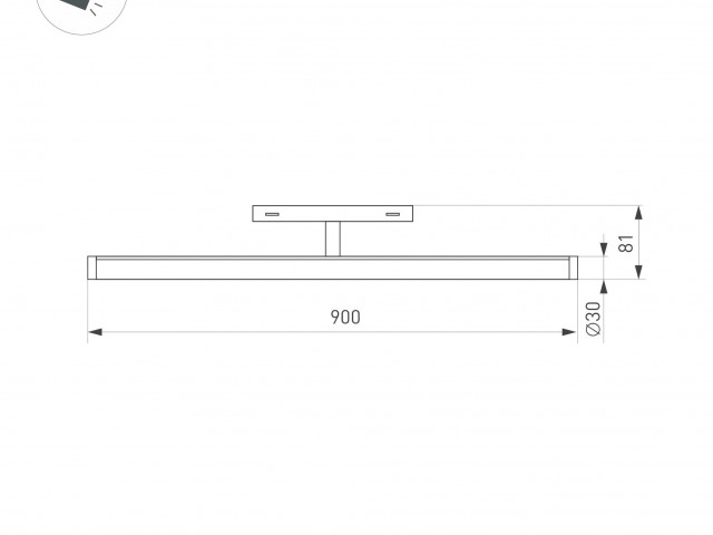 Светильник MAG-ORIENT-TUBE-TURN-L900-30W Warm3000 (BK, 180 deg, 48V) (Arlight, IP20 Металл, 5 лет) фото:10