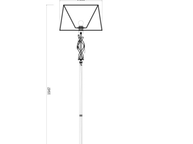 Напольный светильник (торшер) Freya FR2001FL-01G фото:1