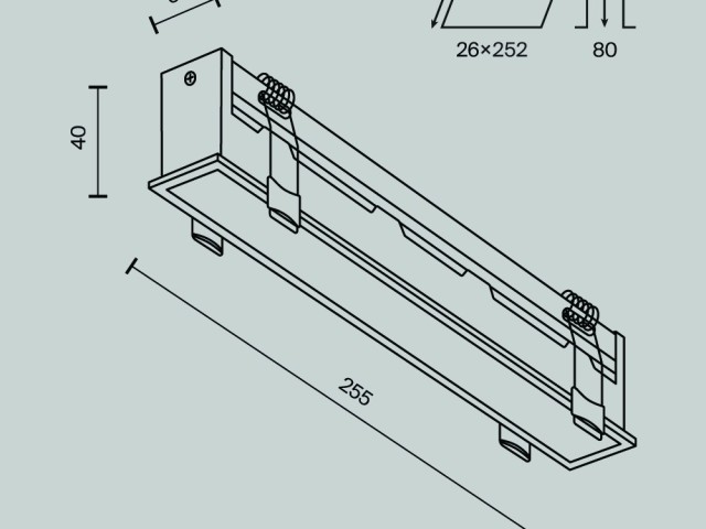Встраиваемый светильник Technical DL066-20W3-6K-B фото:1