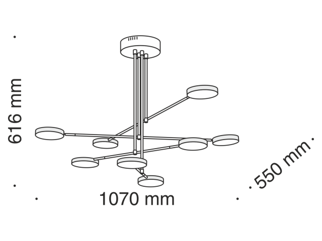 Подвесной светильник Maytoni MOD070PL-L48B3K фото:2
