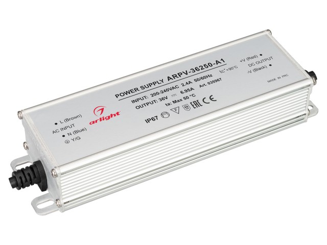 Блок питания ARPV-36250-A1 (36V, 6.95A, 250W) (Arlight, IP67 Металл, 3 года) фото:4
