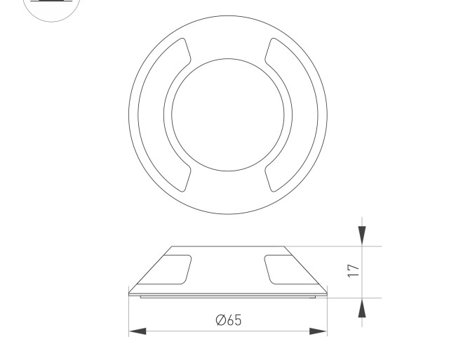 Накладка ART-DECK-CAP-LID2-R65 (SL, STEEL) (Arlight, Металл) фото:3