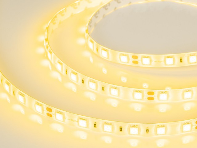 Лента RTW 2-5000SE 24V Yellow 2x (5060, 300 LED, LUX) (Arlight, 14.4 Вт/м, IP65) фото:3