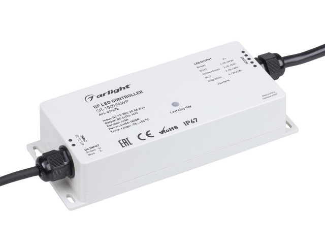 Контроллер SR-1009FAWP (12-36V, 240-720W) (Arlight, IP67 Пластик, 3 года) фото:3