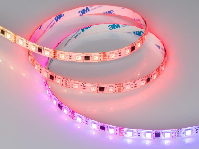Лента герметичная DMX-SE-B60-10mm 12V RGB-PX3 (14 W/m, IP65, 5060, 5m) (Arlight, -) фото:4