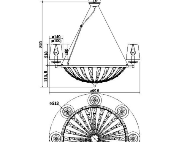 Подвесной светильник Maytoni H021PL-08CH фото:2