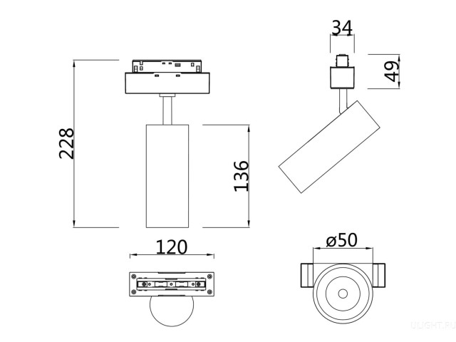 Трековый светильник Technical TR019-2-10W4K-W фото:2