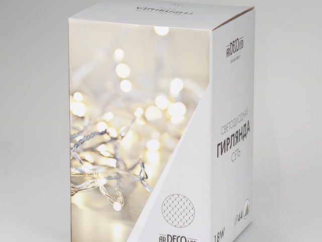 Светодиодная гирлянда ARD-NETLIGHT-CLASSIC-2000x1500-CLEAR-288LED RGB (230V, 18W) (Ardecoled, IP65) фото:5