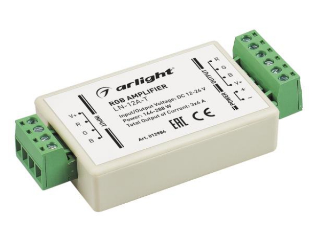 RGB-усилитель LN-12A-T (12/24V, 144/288W) (Arlight, IP20 Пластик, 1 год) фото:3