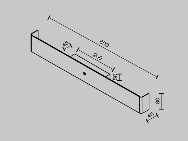 Настенный светильник (бра) Maytoni MOD492WL-L16BK фото:1