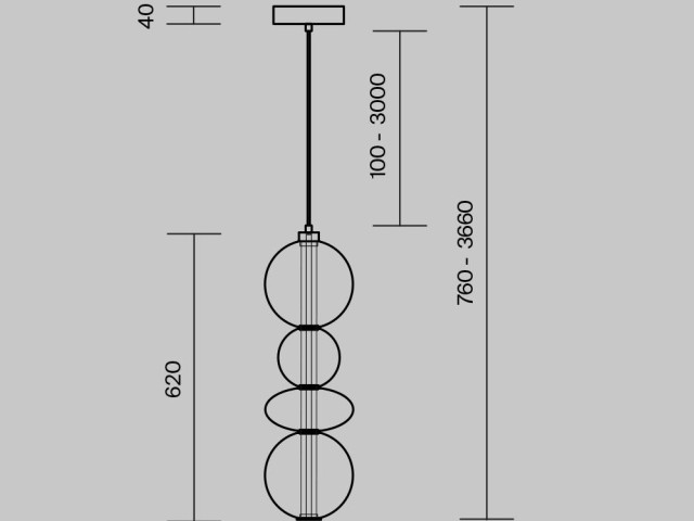 Подвесной светильник Maytoni MOD307PL-L36B3K фото:1