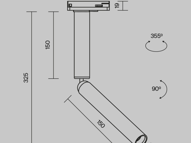 Трековый светильник Technical TR142-1-6W4K-B фото:5