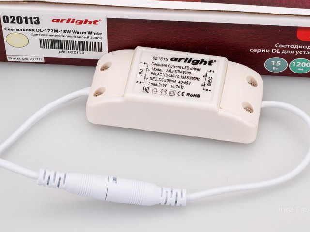 Светильник DL-172M-15W Warm White (Arlight, IP40 Металл, 3 года) фото:2