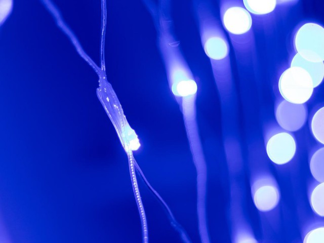 Светодиодная гирлянда ARD-NETLIGHT-HOME-1500x1500-CLEAR-150LED Blue (230V, 12W) (Ardecoled, IP20) фото:1
