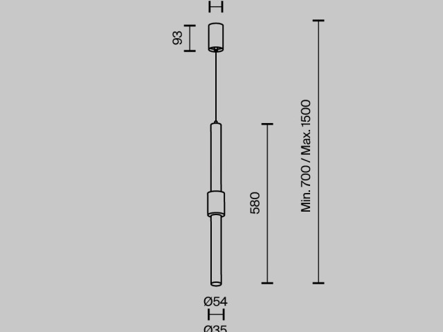 Подвесной светильник Technical P105PL-12W3K-BS фото:1