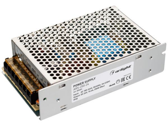 Блок питания ARS-250-24 (24V, 10.4A, 250W) (Arlight, IP20 Сетка, 2 года) фото:3
