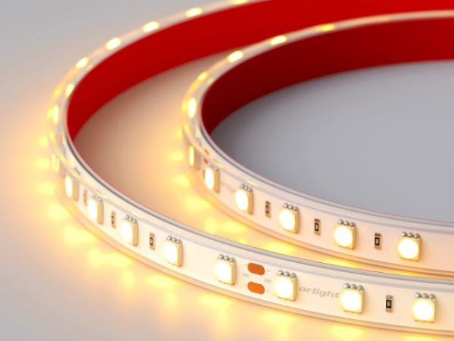 Лента RTW 2-5000PGS 24V Yellow 2x (5060, 300 LED, LUX) (Arlight, 14.4 Вт/м, IP67) фото:6