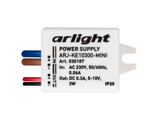 Блок питания ARJ-KE10300-MINI (3W, 300mA) (Arlight, IP20 Пластик, 5 лет) фото:2