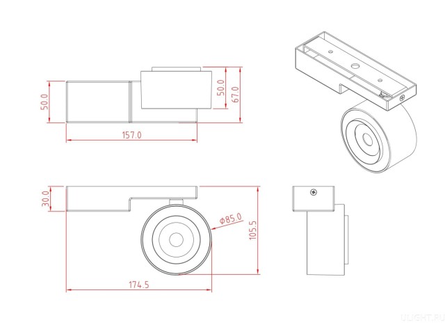 Потолочный светильник Technical C062CL-L12W3K фото:12