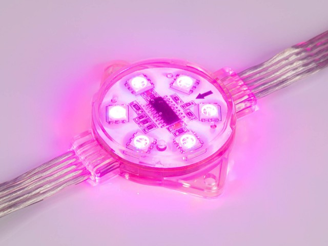 Модуль управляемый VISOR-DMX-5060-6-24V RGB 120deg (D40x12mm, 1.5W, IP68) (Arlight, Пластик, 3 года) фото:11