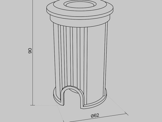 Уличный встраиваемый светильник Outdoor O044DL-L1S3K3 фото:1