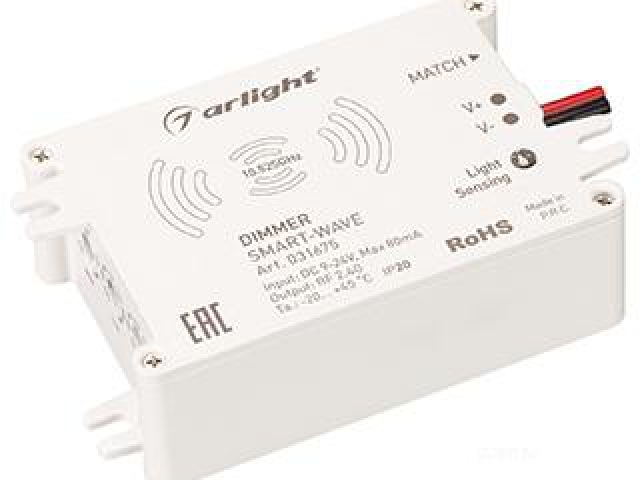 Диммер SMART-WAVE (9-24V, 2.4G) (Arlight, IP20 Пластик, 5 лет) фото:1