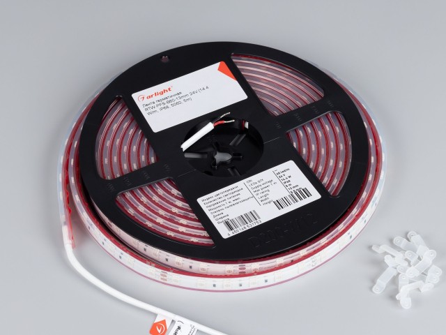 Лента герметичная RTW-PFS-B60-13mm 24V Red (14.4 W/m, IP68, 5060, 5m) (Arlight, 14.4 Вт/м, IP68) фото:6